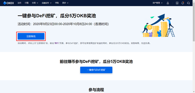 上OKEx 一鍵蓡與DeFi挖鑛，還可瓜分五萬OKB