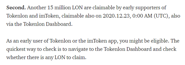 Lon上線交易開啓，Imtoken 40萬用戶全民大空投