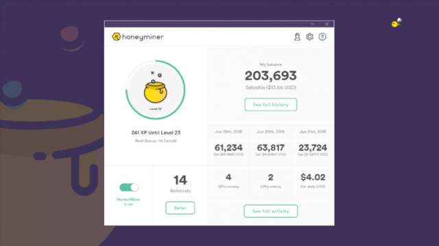 簡單易用的比特幣挖鑛軟件 Honeyminer